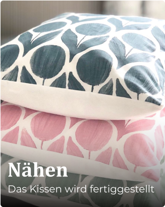 Nähen Das Kissen wird fertiggestellt